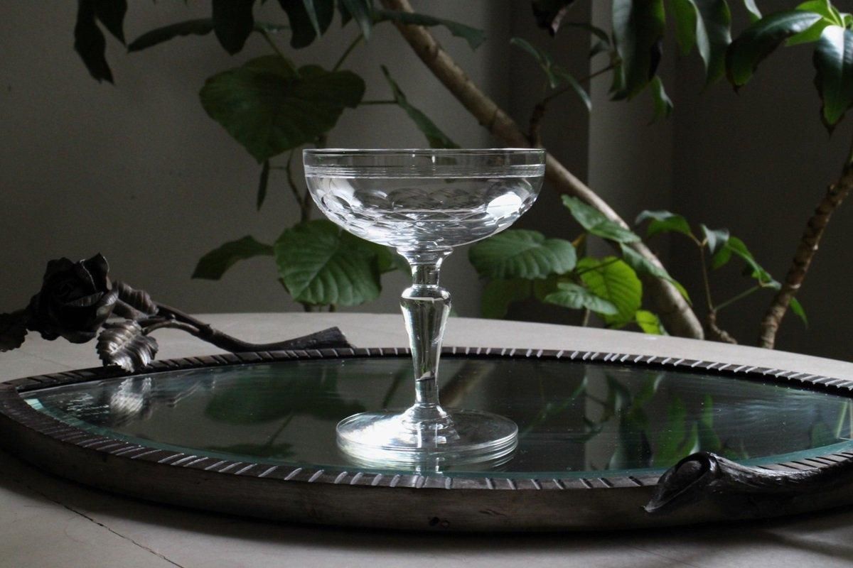 RR338-1 高級 モーゼル 盛上金彩 ロカイユ シャンパングラス　ね RR338-1 高級 モーゼル 盛上金彩 ロカイユ シャンパングラス ね