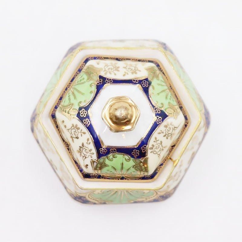 金継ぎ】オールドノリタケ NORITAKE 六角形 蓋もの キャニスター