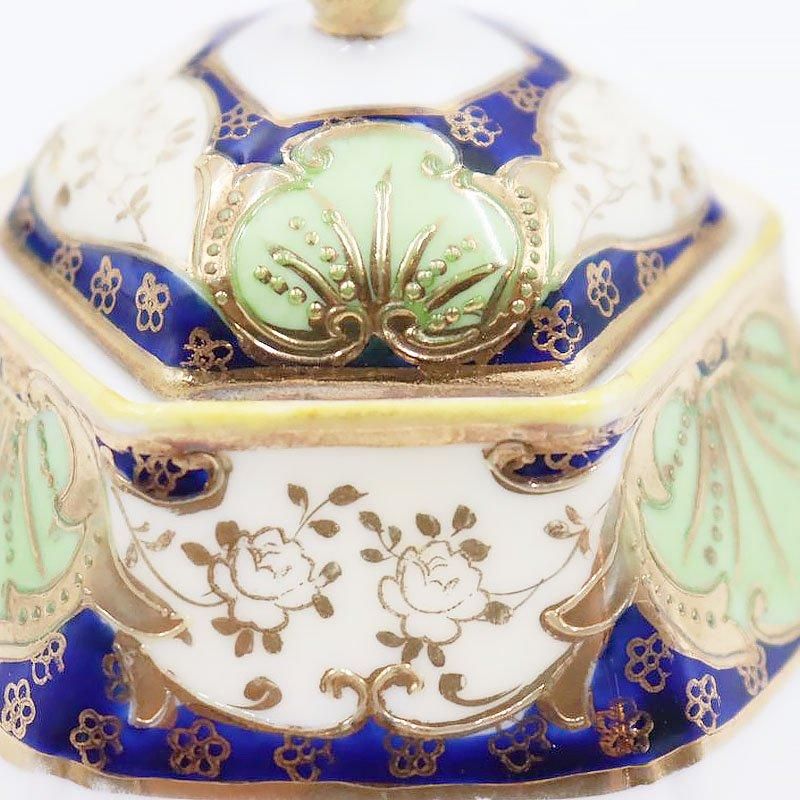 オールドノリタケ　六角　ボンボニエール　小物入れ　金盛 オールドノリタケ 六角 ボンボニエール 小物入れ 金盛 - メルカリ