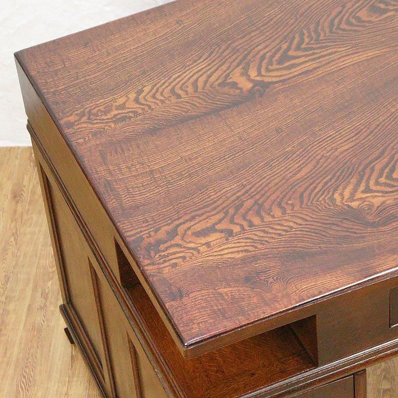 週末お値下げ　 和モダンな雰囲気漂う レトロ 両袖文机 昭和 アンティーク 骨董 週末お値下げ 和モダンな雰囲気漂う レトロ 両袖文机 昭和