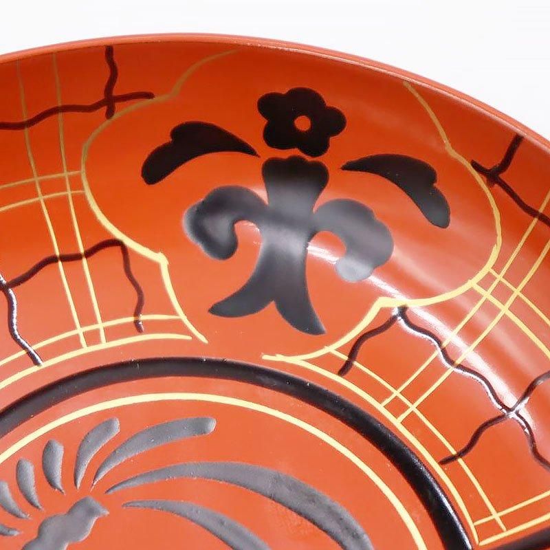 蒔絵入り 朱塗り 銘々皿 小皿 木皿 取り皿 菓子皿 アンティーク