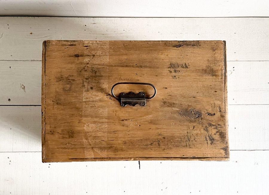 フランス アンティーク ウッドトランク 小型木製ボックス