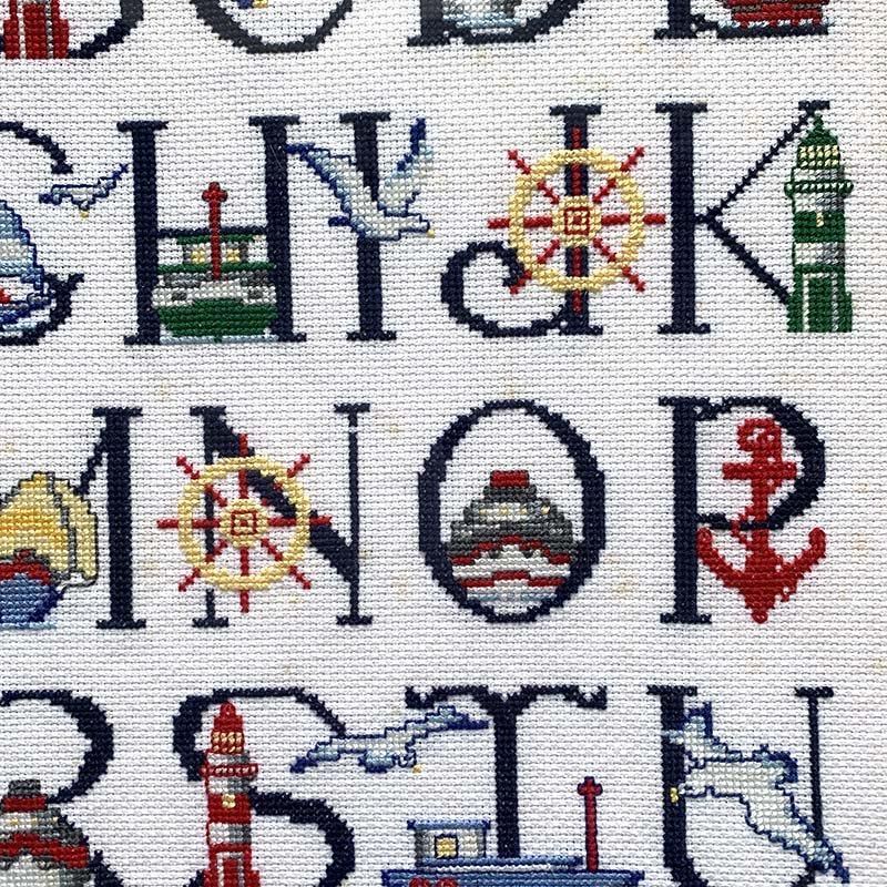 Franceフランスアンティーク　ブルー刺繍　珍しいクロス 000000014268_2_LHldcfH.jpg