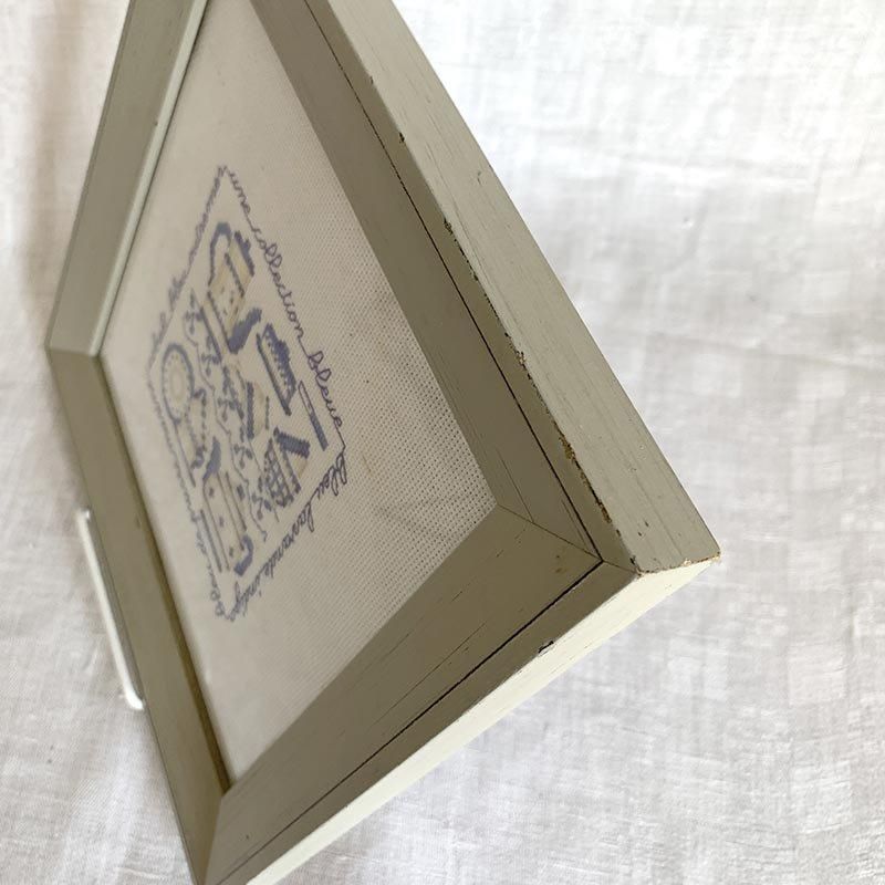 刺繍 額もの 木製フレーム入り クロスステッチ キッチン雑貨