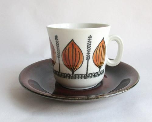 スウェーデン・Gefle製カップ&ソーサー - ANTIQUE LEAVES スウェーデン・Gefle製カップ&ソーサー - ANTIQUE LEAVES