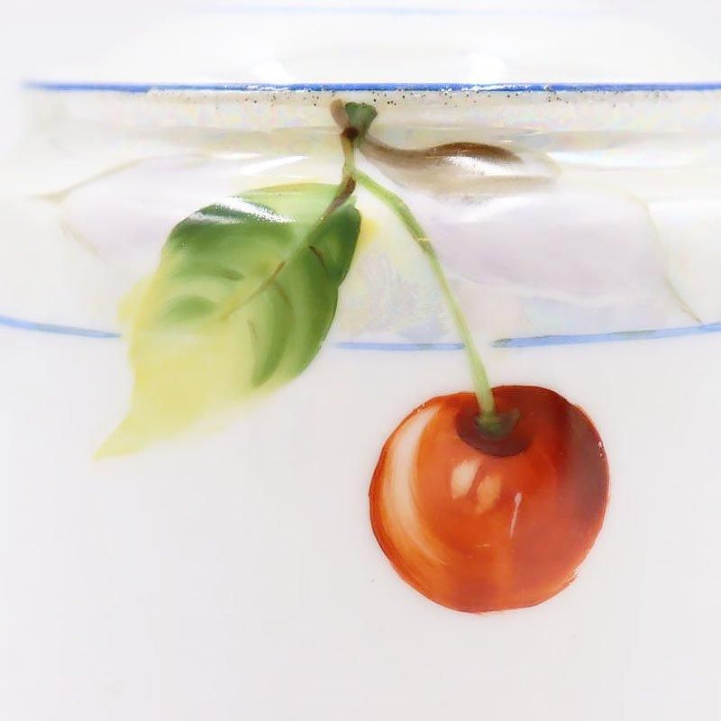 大正時代アンティーク チェリーモチーフのノリタケシュガーポット