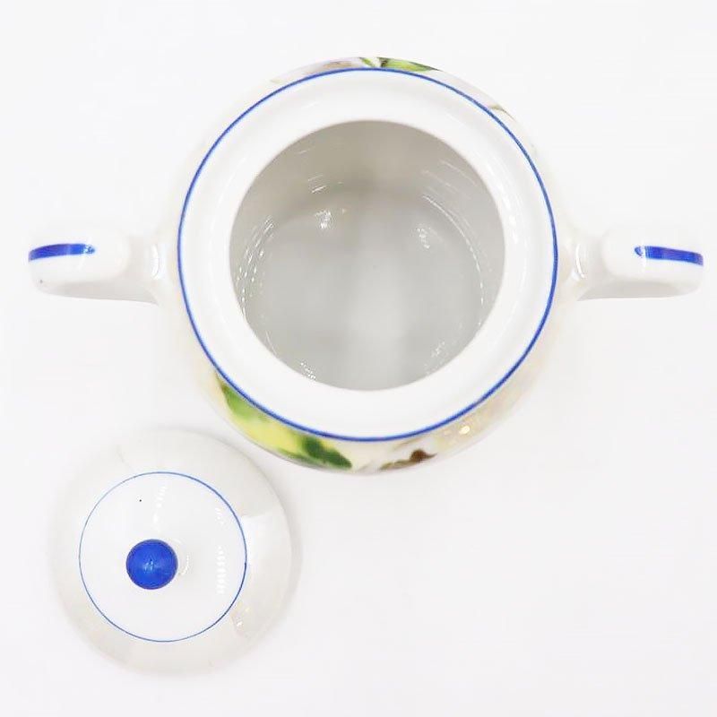 ノリタケの、大正時代の物、 ノリタケ オールドノリタケ 朱地白菊紋火鉢 大正時代の製品 日陶