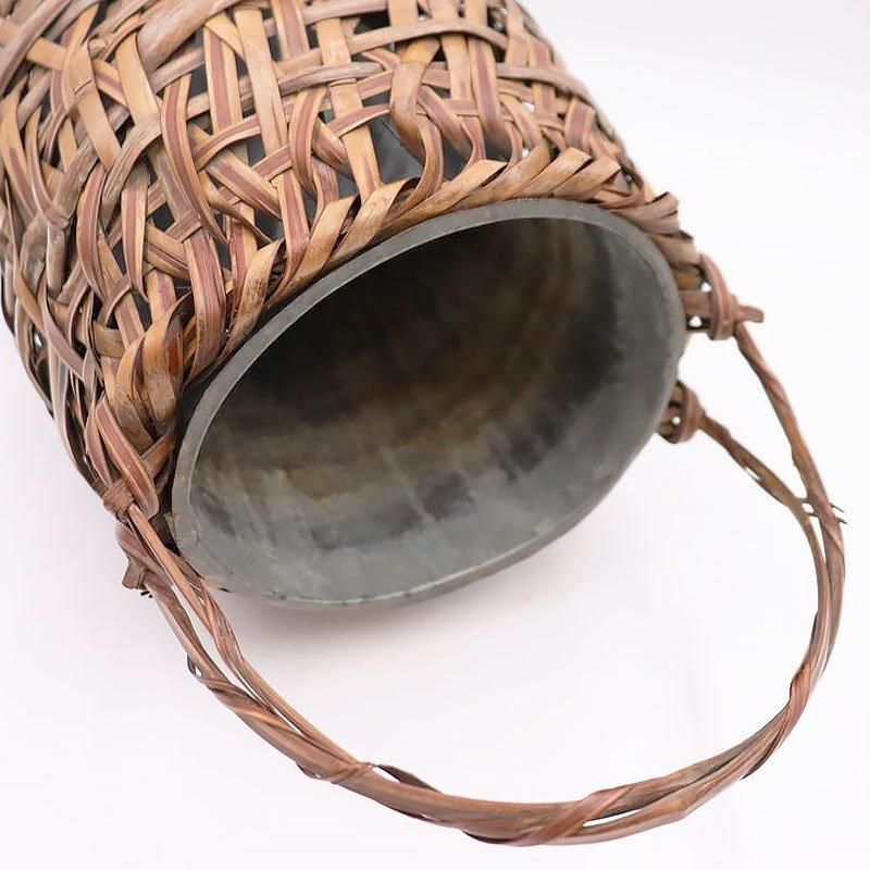 竹籠 編み籠 花器 花籠 アンティーク オブジェ インテリア