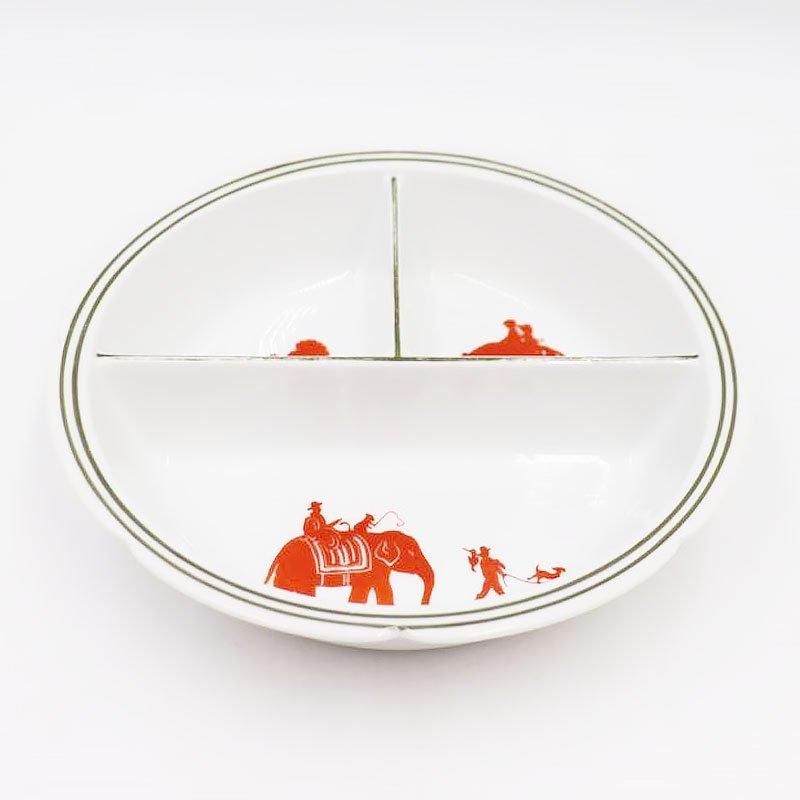 希少な大正ロマンのアンティーク仕切り皿