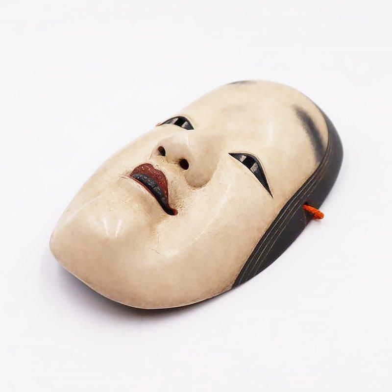ビンテージ アンティーク 能面 小面 木彫り Noh Mask Men