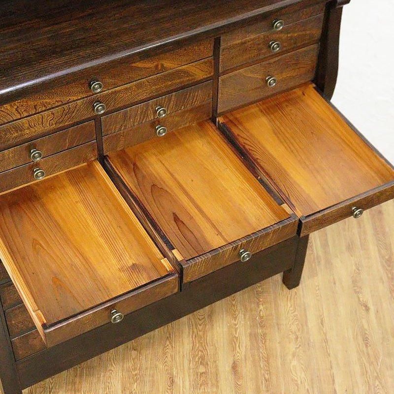 大正時代のアンティークケヤキ製デンタルキャビネット