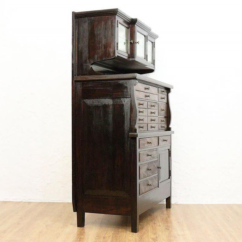 デンタルケビント キャビネット 医療棚 ヴィンテージ 古道具 収納家具 ケビント 古い木製医療棚 日本 アンティーク キャビネット