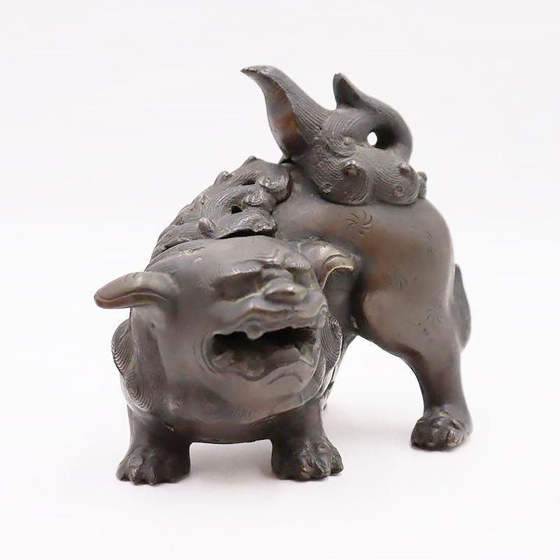 「#期間限定」のおすすめ人気ランキング かわいい オブジェ 獅子の香炉 鉄製 時代物 置物 古銅 古玩 アンティーク雑貨