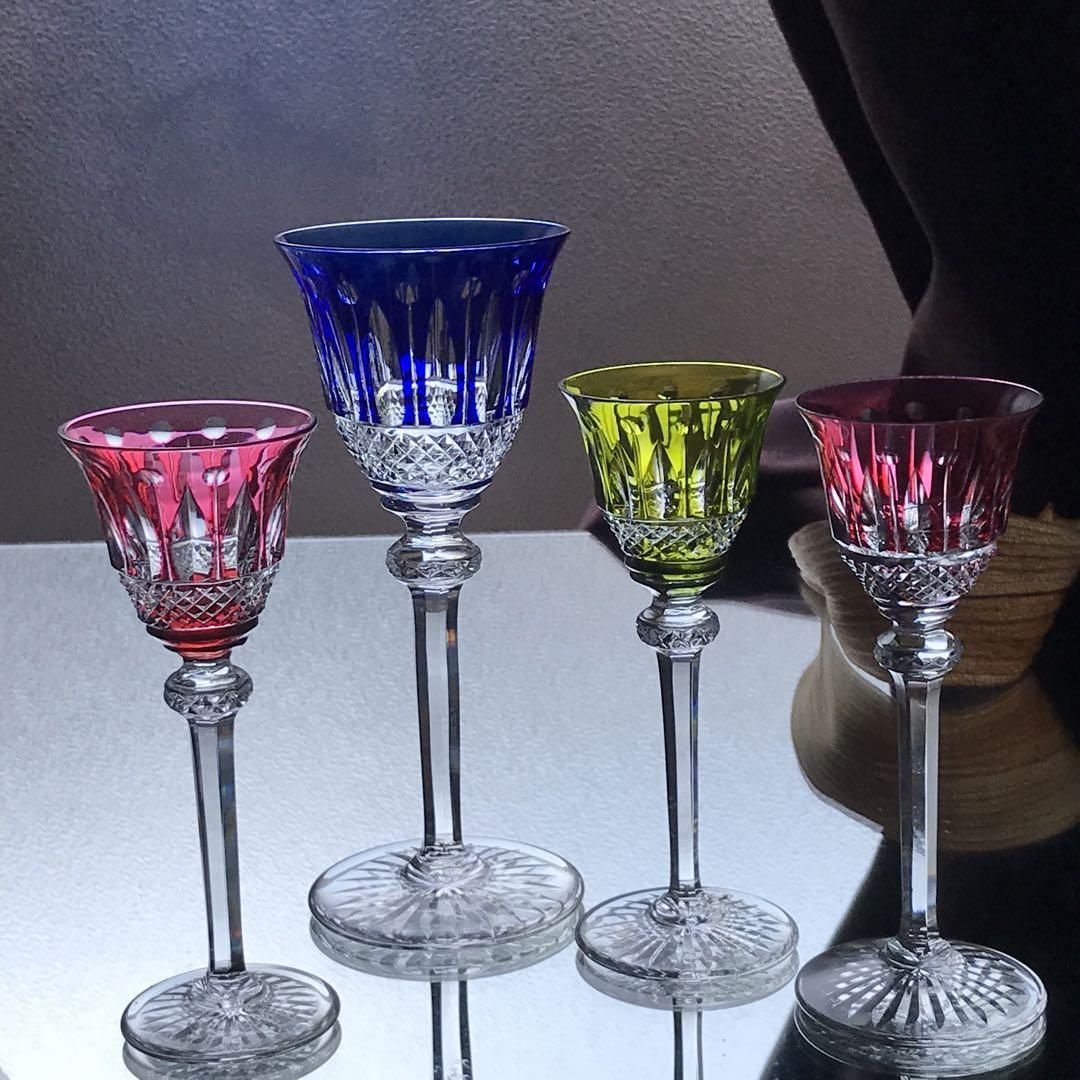 オールドサンルイSaint Louis花柄エッチングのリキュールセット