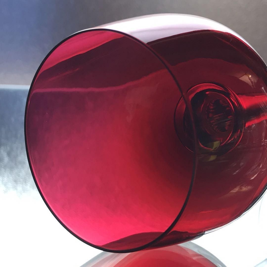 アンティークバカラ鮮やか赤色ワイングラス1933年製パーフェクションモデル