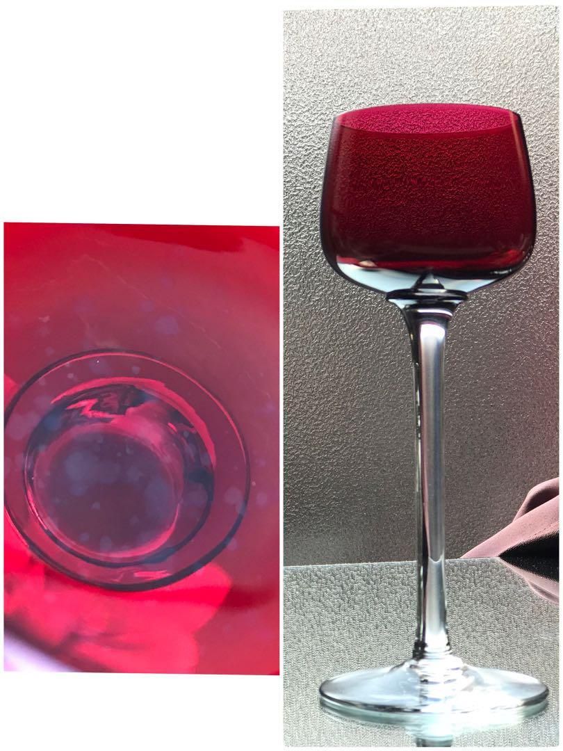 アンティークバカラ鮮やか赤色ワイングラス1933年製パーフェクションモデル