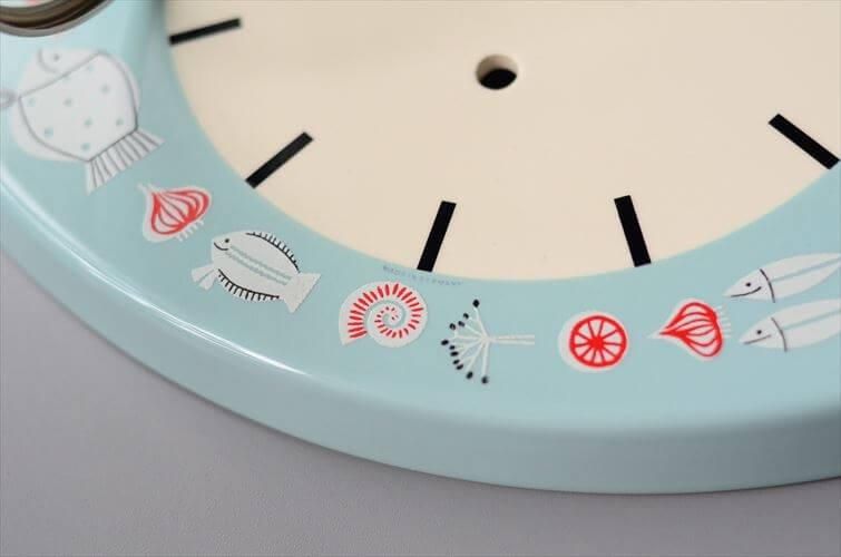 【ヴィンテージ1970's】ドイツ製EUROPA オレンジ 陶器製スクエア時計 ヴィンテージ1970's】ドイツ製EUROPA オレンジ 陶器製スクエア