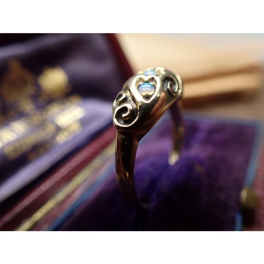 アンティークジュエリー 9K オパールリング 14号 - ANTIQUE アンティークジュエリー 9K オパールリング 14号 - ANTIQUE