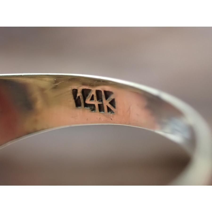 k14WG リング　ムーンストーン　ヴィンテージ品 k14WG リング ムーンストーン ヴィンテージ品 日本の作品】昭和