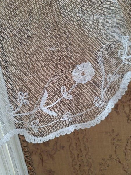 S様フランスアンティークビンテージ　ベール?大きなネットレース　シルクコットン S様フランスアンティークビンテージ ベール?大きなネットレース