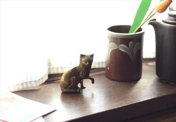 フランスから 真鍮のネコ 猫 オブジェ ブラス Cat キャット フランスから 真鍮のネコ 猫 オブジェ ブラス Cat キャット