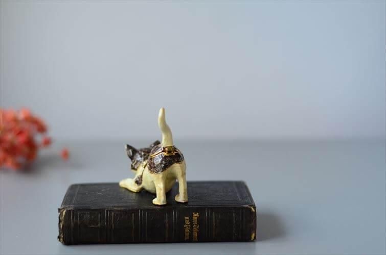 美品　猫トレイ　小皿 フランスアンティーク アスティエ　ネコブロンズ z428.C_dai.jpg