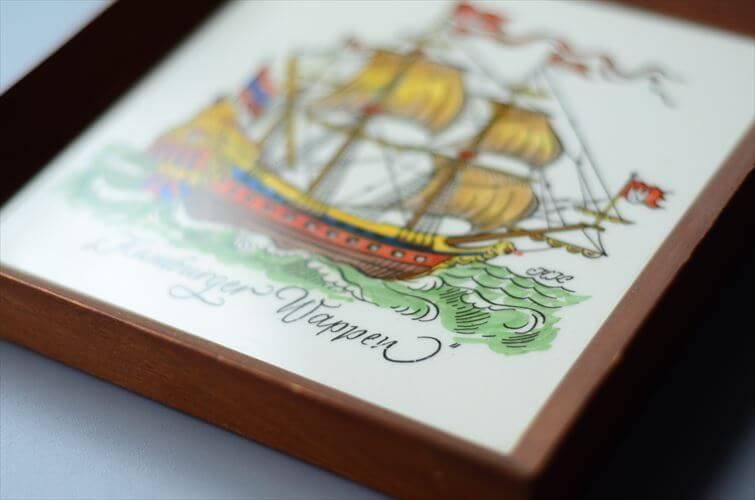 アンティーク Villeroy&Boch 船のイラスト