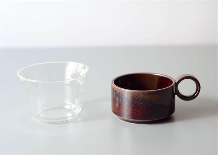 デンマーク KNABSTRUP ガラス陶器カップ ヴィンテージ