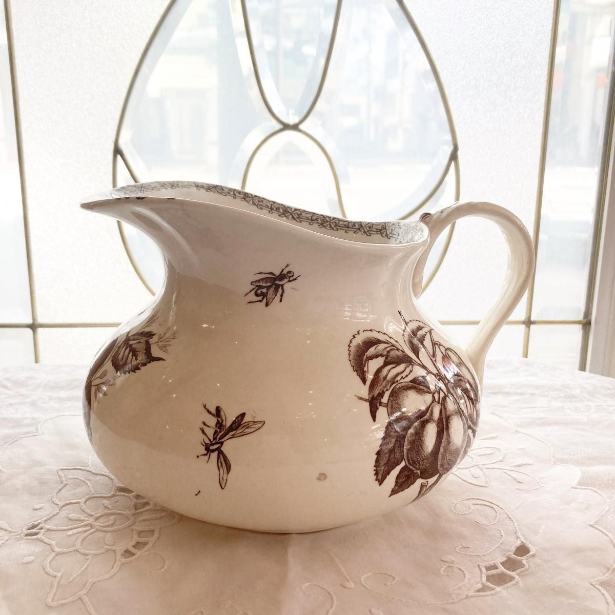 アンティーク ショワジールロワ ピシェ フルーツ柄 陶磁器