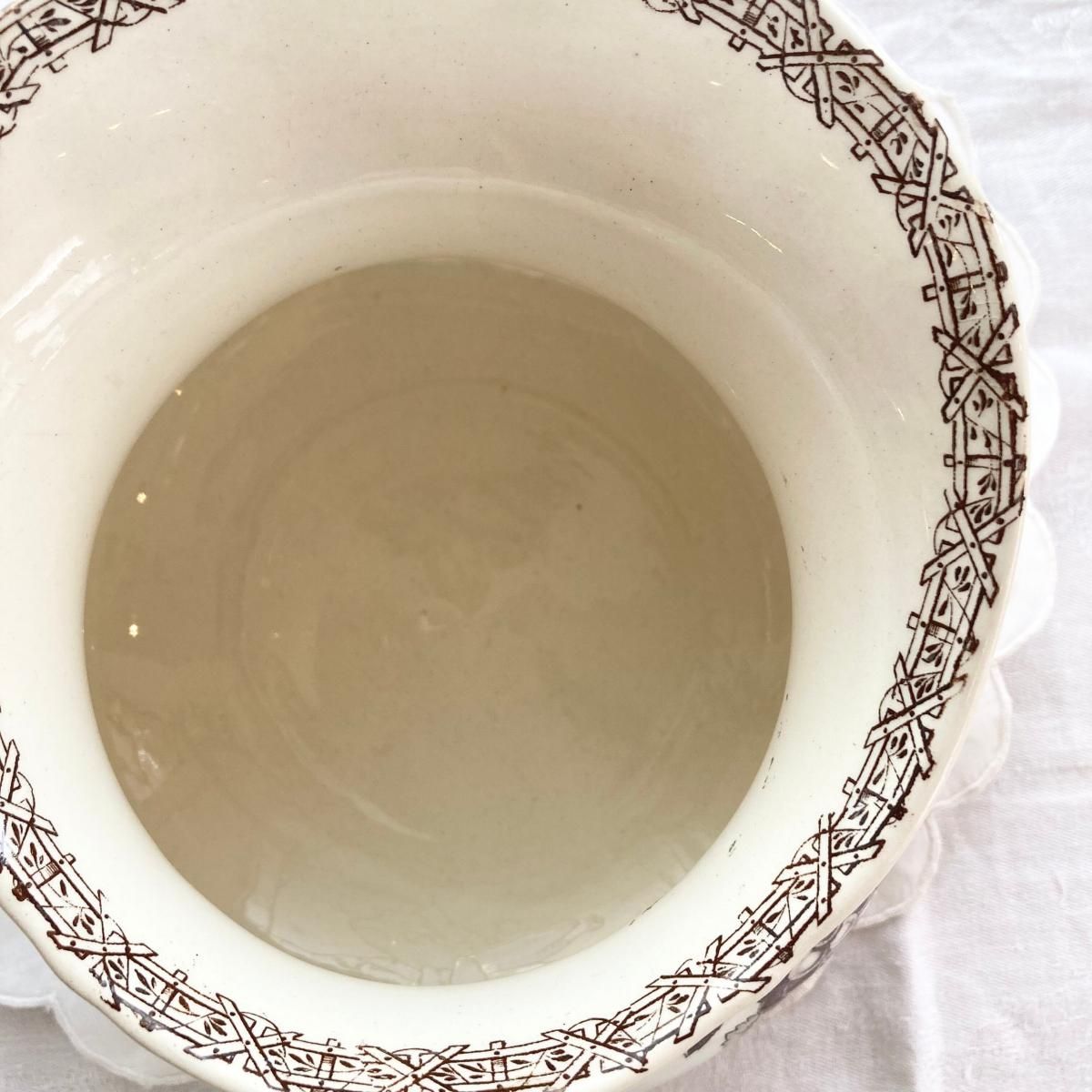 アンティーク ショワジールロワ ピシェ フルーツ柄 陶磁器