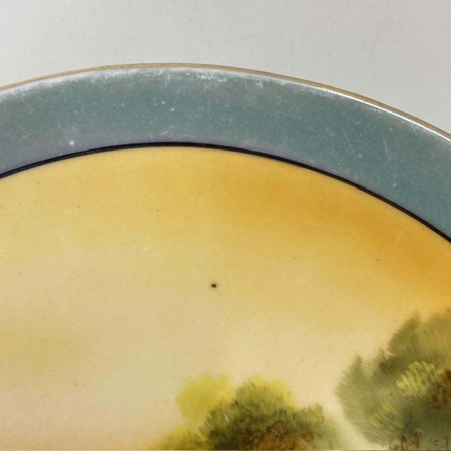 オールドノリタケ絵皿 ラスター彩 湖畔の風景文 - ANTIQUE LEAVES オールドノリタケ絵皿 ラスター彩 湖畔の風景文 - ANTIQUE LEAVES