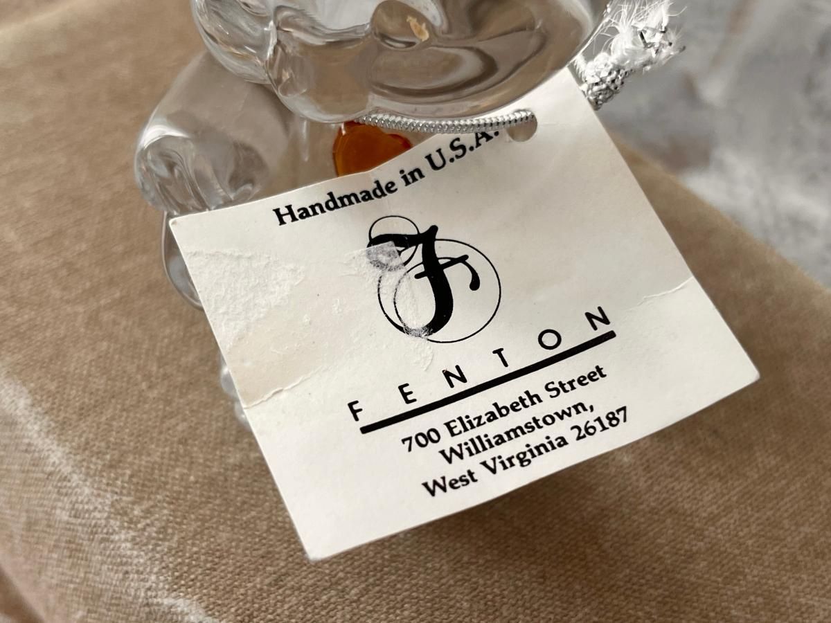 フェントン製 11月誕生石トパーズクマフィギュリン