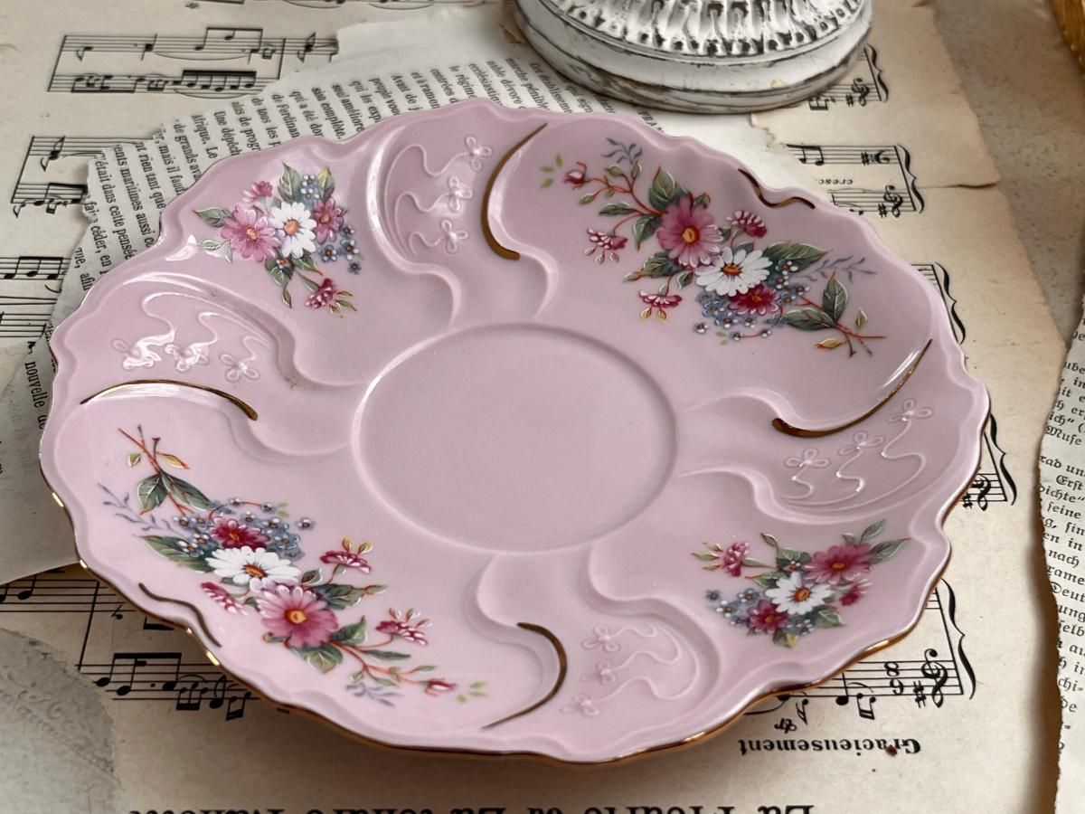 【英国購入アンティーク】1920年代　  花柄 トリオ 英国購入アンティーク】1920年代 花柄 トリオ 英国購入