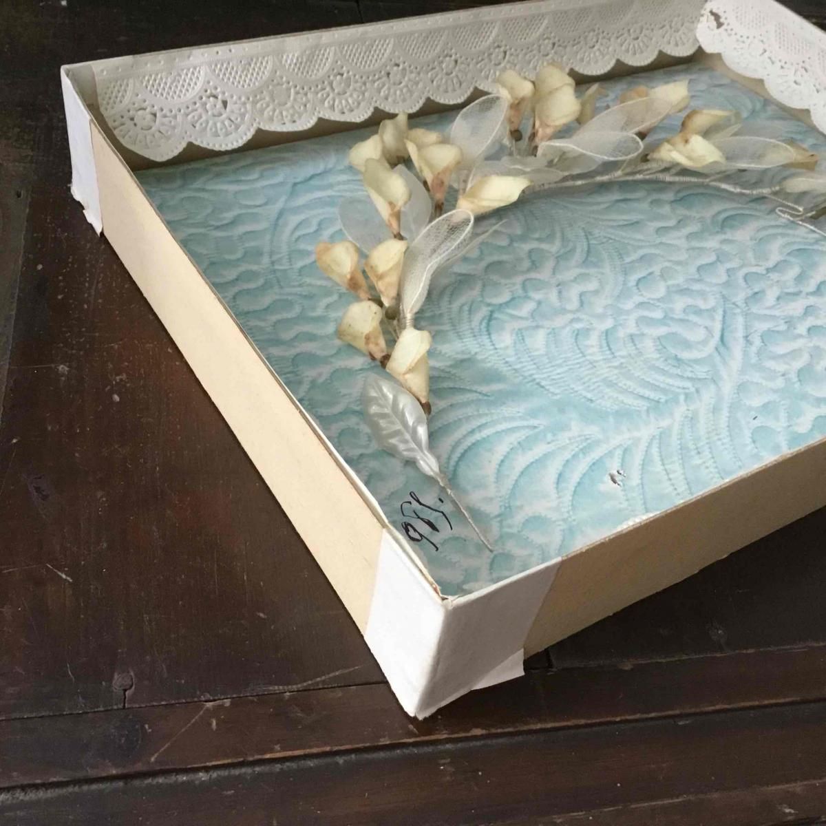 箱付)フランス アンティーク ウエディング ボックス ティアラ