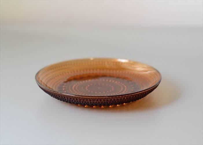 ヌータヤルヴィ　カステヘルミ　ブラウン Nuutajarvi Arabia時代 ヴィンテージ カステヘルミ 14cm ガラス