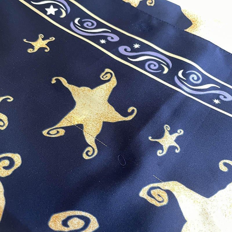 星型黄色モチーフネイビースカーフ