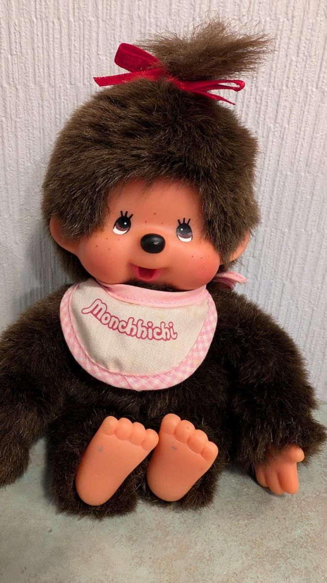 レトロ モンチッチ 赤リボン ピンク前掛け sekiguchi vintage レトロ モンチッチ 赤リボン ピンク前掛け sekiguchi vintage