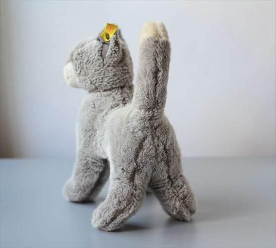 ドイツ製 Steiff グレーのネコ Sulla シュタイフ ぬいぐるみ 猫