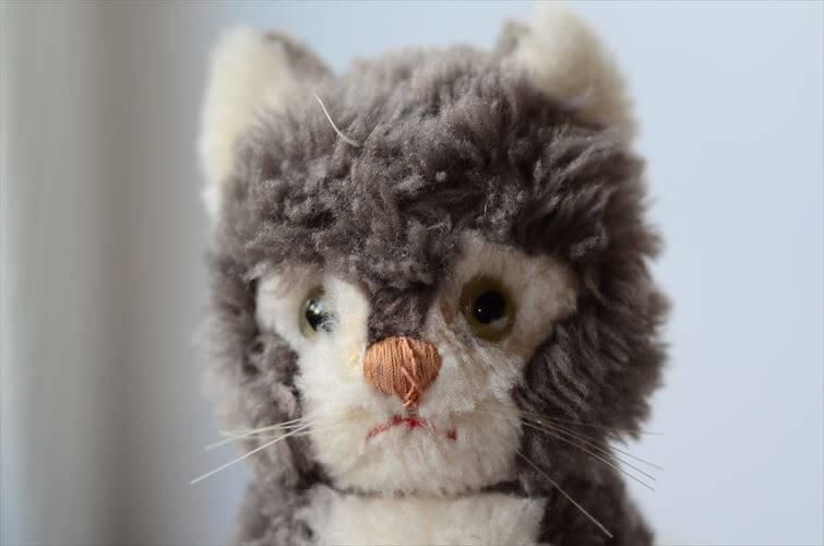 ドイツ製 Steiff かわいいグレーのネコ シュタイフ Cozy sulla ドイツ製 Steiff かわいいグレーのネコ シュタイフ Cozy sulla
