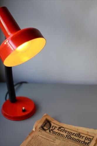 米国ビンテージレビトン ミッドセンチュリー レッドマッシュルーム テーブルランプ 米国ビンテージレビトン ミッドセンチュリー レッド