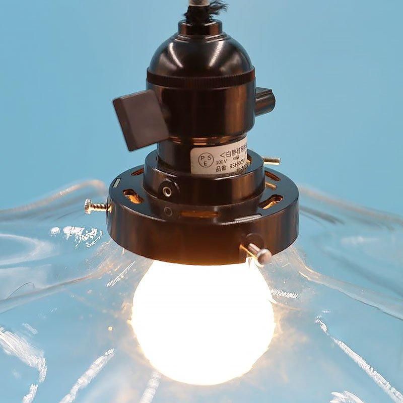 大正ロマン 電笠 電傘 ランプシェード 透明ガラス クリア 大正ロマン 電笠 電傘 ランプシェード 透明ガラス クリア
