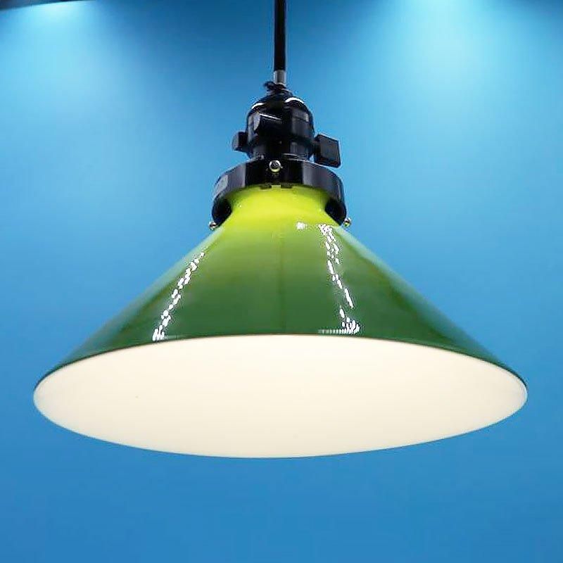 昭和レトロ 電笠 電傘 ランプシェード ガラス グリーン 緑 内 昭和レトロ 電笠 電傘 ランプシェード ガラス グリーン 緑 内