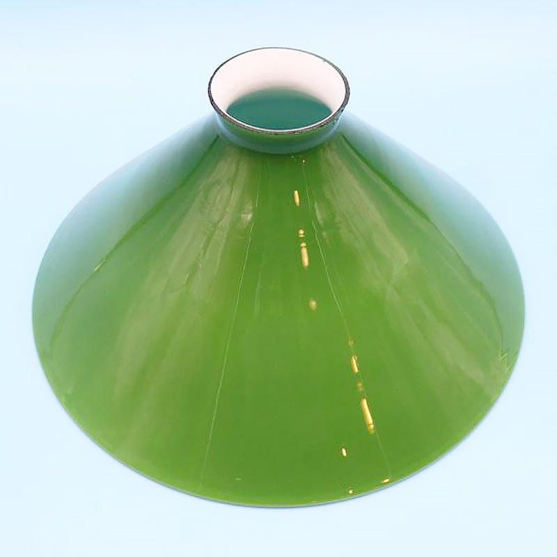 昭和レトロ 電笠 電傘 ランプシェード ガラス グリーン 緑 内 昭和レトロ 電笠 電傘 ランプシェード ガラス グリーン 緑 内