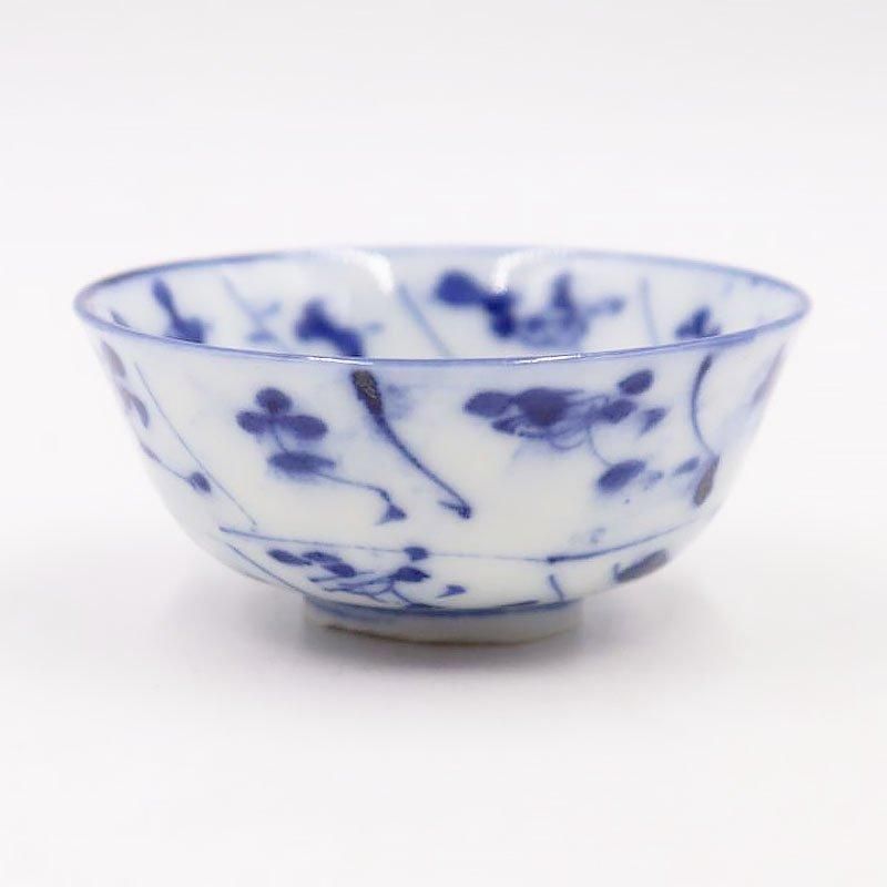 ヴィンテージ 伊万里 手描き染付小鉢 明治大正の骨董品