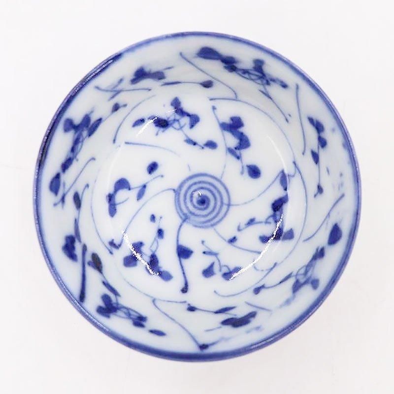 ヴィンテージ 伊万里 手描き染付小鉢 明治大正の骨董品