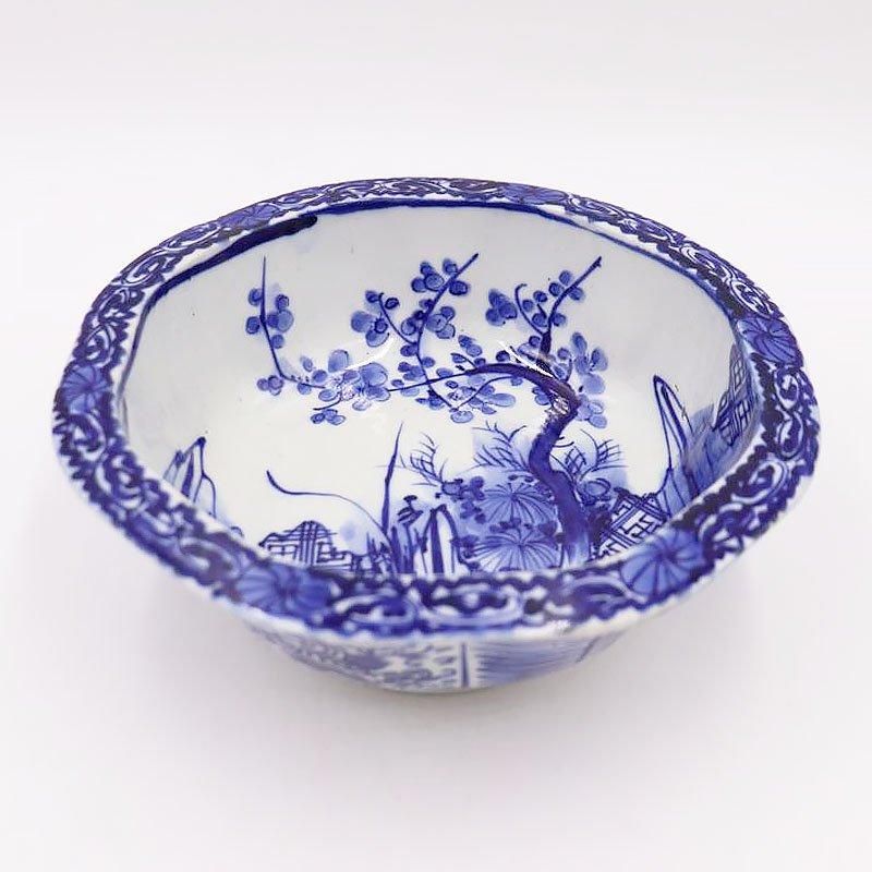 骨董品 初期伊万里 染め付け絵鉢