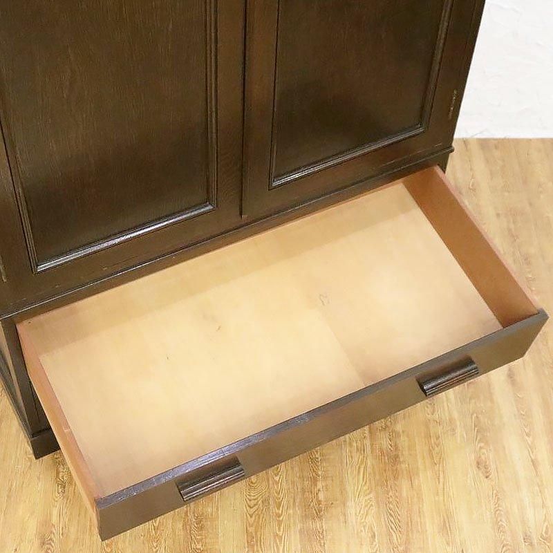 管305☆大正ロマン☆アンティーク☆キャビネット☆飾り棚☆本棚 飾り棚 引戸ガラスケース 大正ロマン 木枠 収納