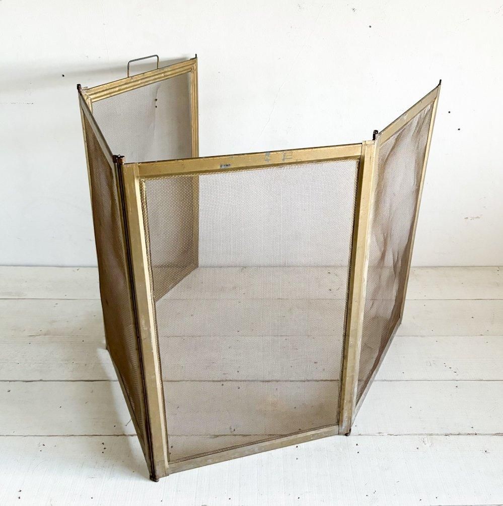 フランスアンティーク　ファイヤーガード アイアン製のファイヤースクリーン、フランスアンティーク風の