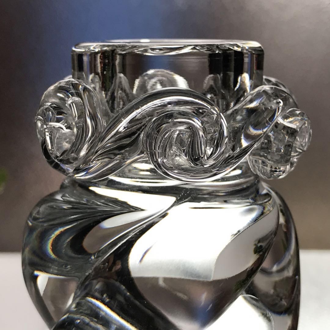 可愛いオールドバカラBACCARATローザス燭台☆レッド☆キャンドル