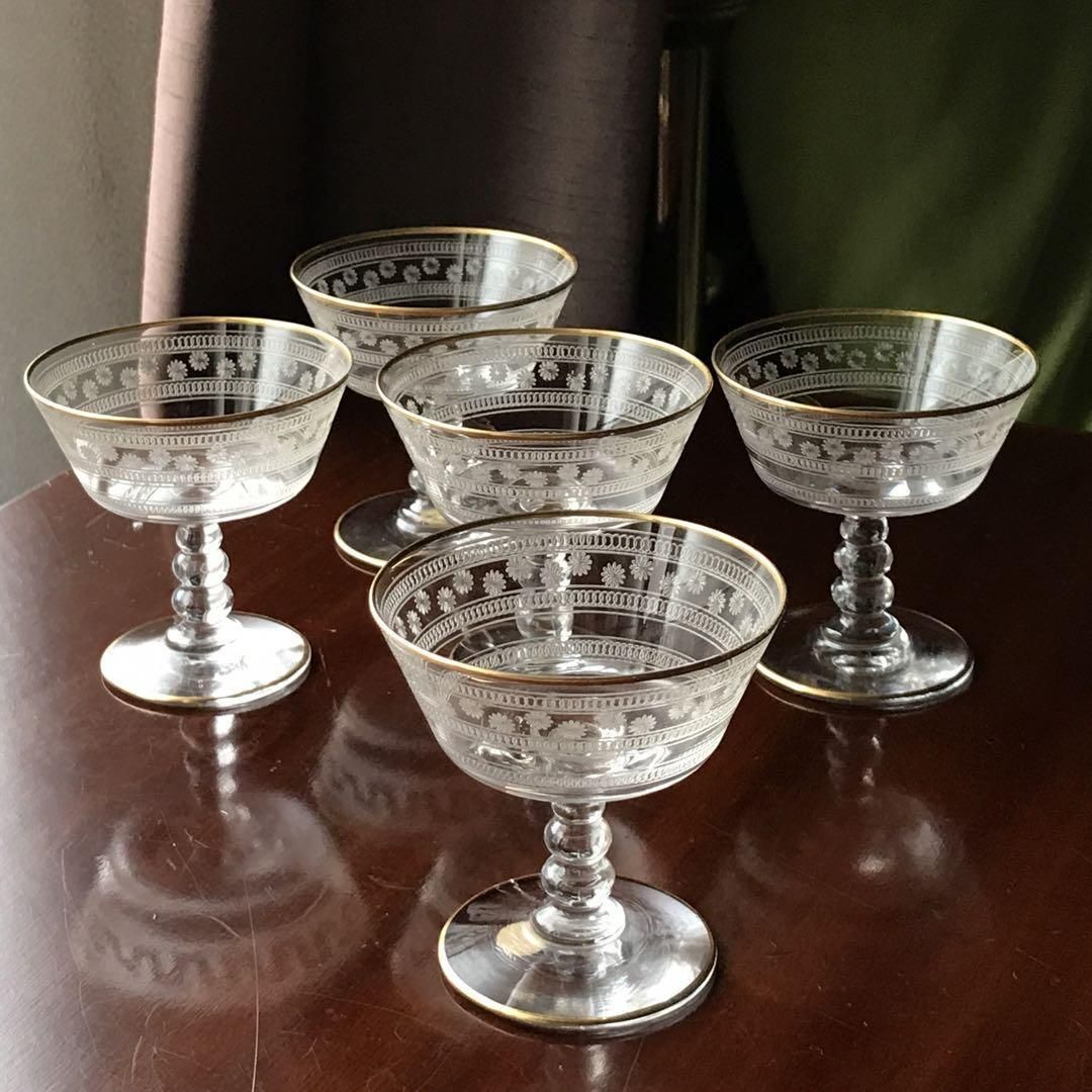 金彩オールドバカラBACCARAT☆エトワールEtoiles☆チェリー酒用 金彩オールドバカラBACCARAT☆エトワールEtoiles☆チェリー酒用